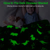 Dinosaur Blanket for Boys, Glow in The Dark Blanket for Kids, Toddler Blanket, Dinosaur Gifts for Boys, Soft Fleece Blanket Throw, Birthday Gifts 40