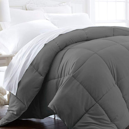 Beckham Luxury Linens Full/Queen Size Comforter - 1600 Series Down Alternative Home Bedding & Duvet Insert - Slate Gray