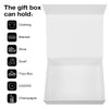 Aimyoo 5 Pack White Magnetic Gift Boxes with Lids 13.8x9x4.3 in, Large Bridesmaid Groomsman Proposal Box, Rectangle Collapsible Box for Present Graduation Birthday Wedding Storage,1 Count (Pack of 5)