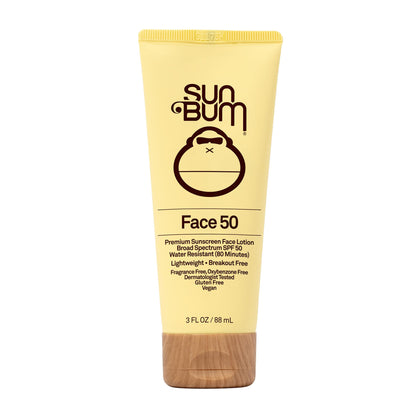 Sun Bum Original SPF 50 Sunscreen Face Lotion | Vegan and Hawaii 104 Reef Act Compliant (Octinoxate & Oxybenzone Free) Broad Spectrum Fragrance-Free Moisturizing UVA/UVB, with Vitamin E|3oz