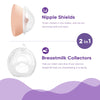 Termichy Milk Collector for Breastfeeding - Soft Breast Shells for Sore Nipples (2 oz/75 ml, 2 pcs)