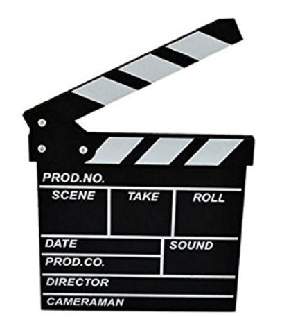 Marery wooden Clapboard Director Film Movie Cut Action Scene Slateboard Clapper Board Slate Black