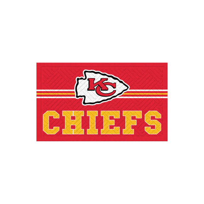 Team Sports America NFL Entrance Doormat | 28 x 16 Inches | Embossed Cross Hatch | Non - Slip Backing | Indoor and Outdoor Home Décor (Kansas City Chiefs)