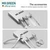 MR.GREEN Manicure Sets Pedicure Kits Stainless Steel Nail Clipper Personal Care Tools with PU Leather Case (Green)