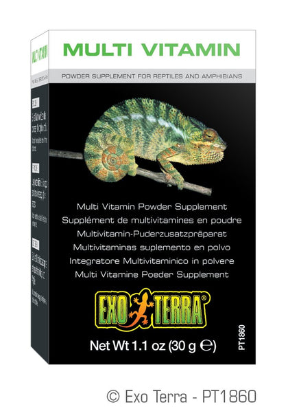 Exo Terra Multi Vitamin Powder Supplement for Reptiles and Amphibians, 1.1 Oz., PT 1860