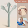 6-Piece Silicone Feeding Spoons for First Stage Baby and Infant, Soft-Tip Easy on Gums I Training Spoon | Baby Utensils Feeding Supplies, Dishwasher & Boil-proof
