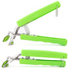 2 Pack Hot Plate Gripper Clips Holder Tongs For Moving Hot Plate Bowls Pizza Pan Air Fryer Microwave Oven with Food Out, Green