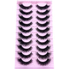 AMSDCN Wholesale 10 pairs Natural Long Fake Eyelashes cilios 3d Faux Mink Lashes Fluffy eyelashes Makeup Cat Eye Lashes maquiagem (6D-46)