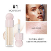 Hocossy Liquid Highlighter Natural Glow For Face & Body, Waterproof Moisturizing Light Liquid Luminizer For Long Lasting Shimmer, Contour Highlighter Stick Easy to Apply with Cushion Applicator