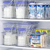 Vtopmart Breastmilk Storage Container 4PCS Set, Clear Freezer and Fridge Organizer Bins, Plastic Storage Bins for Breast Milk, Baby Pouches, Formula, Bottles and Yogurts, 4.3 Width, 14.7