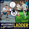 Invincible Fitness 20ft. Agility Ladder Set - Speed, Coordination Training with Agility Cones, Resistance Bands, Carry Bag - Ideal for Soccer, Football, and Personal Trainers Workout & Physiotherapy