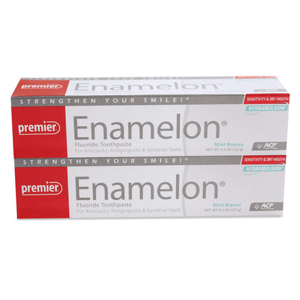 Premier 9007270 Enamelon Fluoride Toothpaste, Protection Against Painful Sensitivity-Helps Prevent Gingivitis, Mint Breeze, Pack of 2