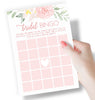 Printed Party Bridal Shower Bingo Game, Floral, 50 Cards