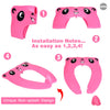 Travel Portable Potty Seat for Kids Non-Slip Foldable Toilet Seat Cover Toddlers Pad with Carry Bag & Splash Guard (Pink)