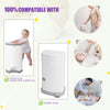 Diaper Pail Refills Increased12% length Compatible with Dekor Plus Diaper Pails Lavender Scent Holds up to 2552 Diapers (4 Pack)