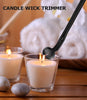 4 IN 1 Candle Wick Trimmer, Electric Candle Lighter Rechargeable, Candle Snuffer, Candle Wick Cutter, Candle Wick Dipper Accessory Candle Making Kit,with Portable Bag for Gifts Candle Lovers (Black)