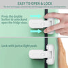 Qinzcp 1 Pack Updated Baby Safety Proof Fridge Latch Lock to Keep Door Closed,Child Proof Refrigerator/Fridge/Freezer Door Lock for Toddlers and Kids,no Tools Need or Drill (White)