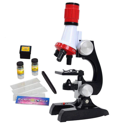 Little World Science Kits for Kids Beginner Microscope Kit with LED 100X 400X and 1200X Magnification Kids Educational Toy Birthday Halloween