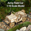 ROKR 3D Wooden Puzzle for Adults-Mechanical Car Model Kits-Brain Teaser Puzzles-Vehicle Building Kits-Unique Gift for Kids on Birthday/Christmas Day(1:18 Scale)(MC701-Army Field Car)