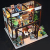 Flever Dollhouse Miniature DIY House Kit Creative Room with Furniture for Romantic Valentine's Gift(Time of Coffee)