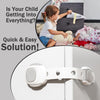 Cabinet Locks Baby Proofing Straps - Child Proof Refrigerator Lock Pack 6 Stove Oven Locks Door Strap for Kids Childproof Safety Cupboard Locks, 3M Adhesive No Screw Latches for Drawer Toilet Lock