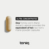 Toniiq 18,000mg 10x Concentrated Ultra High Strength Extract - Made with Organic Lions Mane - 30% Polysaccharides - Highly Concentrated and Bioavailable - 120 Veggie Capsules