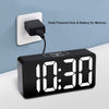 DreamSky Compact Digital Alarm Clock with USB Charging Port, 0-100% Brightness Dimmer, Large Bold Number Display, Adjustable Alarm Volume, 12/24Hr, Snooze, Small Desk Clocks for Bedroom Bedside