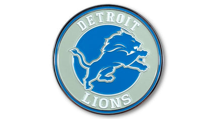 Detroit Lions NFL Metal 3D Team Emblem by FANMATS - All Weather Decal for Indoor/Outdoor Use - Easy Peel & Stick Installation on Vehicle, Cooler, Locker, Tool Chest - Unique Gift for Football Fan