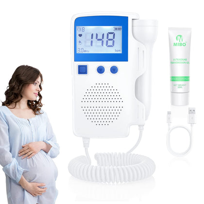 Baulens Baby Heartbeat Monitor Pregnancy Doppler Fetal Monitor Heartbeat Easy to Operate