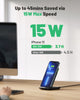 INIU Wireless Charger, 15W Fast Qi-Certified Wireless Charging Station with Sleep-Friendly Adaptive Light Compatible with iPhone 15 14 13 12 Pro XS 8 Plus Samsung Galaxy S23 S22 S21 Note 20 Google etc