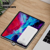 10000mAh Portable Charger, Q Slim USB C Power Bank, 4 Output 2 Input External Battery Pack with Built-in Cabels AC Wall Plug, Compatible with iPhone Samsung etc