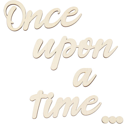 Once Upon a Time Sign Nursery Decor Once Upon a Time Wood Sign Wall Decor for Reading Corner Kids Room Family Bookshelf Home Décor Birthday Present DIY Decoration