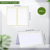 Place Cards Pack of 120 - Small Tent Cards with Gold Foil Border - Perfect for Weddings, Banquets, Events,Table Cards,Name Cards