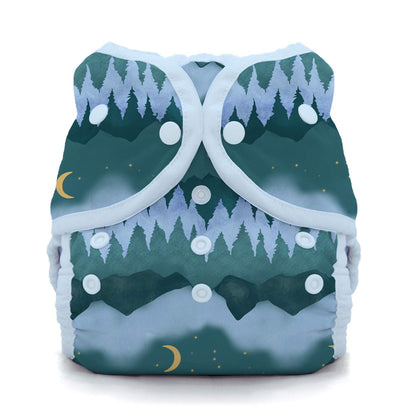 Thirsties Duo Wrap Reusable Cloth Diaper Cover, Snap Closure, Mountain Twilight Size One (6-18 lbs)