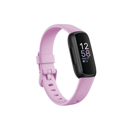 Fitbit Inspire 3 Health &-Fitness-Tracker with Stress Management, Workout Intensity, Sleep Tracking, 24/7 Heart Rate and more, Lilac Bliss/Black, One Size (S & L Bands Included)