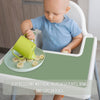 High Chair Placemat for IKEA Antilop Baby High Chair, Silicone Placemats, High Chair Tray Finger Foods Placemat for Boys and Girls, Babies, Toddlers (Sage)
