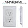Clear Double Outlet Covers Baby Proofing (20 Pack, 40 Sockets) | Baby Proof Plug Covers for Electrical Outlets | Safe & Secure Baby Safety Products | Childproof Socket Covers Protect Toddlers & Babies