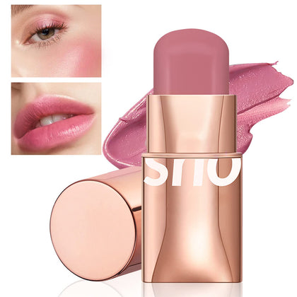 NewBang Cream Blush Stick for Cheeks Makeup,Waterproof Blush Face Stick Multi-Use Lip and Cheek Tint,Matte Finish Lightweight Easy to Blend Natural Cream Blusher Makeup for All Skin Tones- Pink