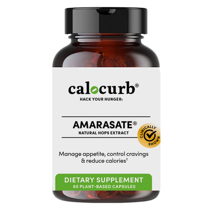 Calocurb Plant-Based Supplement, Boosts Natural GLP-1 Production, 90 Count (1 Month Supply), Dietary Supplement with Amarasate, Vegan, Keto Friendly, Non-GMO, Made in The USA