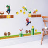 SchwartsCount-Super Mario Brothers Wall Decals - Super Mario Build a Scene Vinyl Wall Stickers - Mural Wall Decor Kids Room -Removable Peel and Stick
