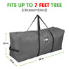 Primode Xmas Tree Storage Bag | Fits Up to 7 Ft. Disassembled Holiday Tree | 50 x 15 x 20 Tree Storage Container | Heavy Duty Xmas Storage Box | Constructed of Durable 600D Oxford Material (Gray)