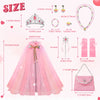 Meland Princess Dress up Clothes for Little Girls - 11Pcs Princess Cape with Crown, Princess Dresses for Girls 3-8 Birthday Gifts