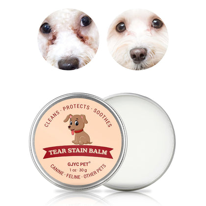 Pet Tear Stain Remover Balm - 1 oz (30g) Natural, Plant-Based Eye Care for Dogs and Cats - Gently Cleanses and Restores Sparkling Eyes