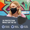 AIR+ Voyager Reusable Face Mask, Proven Protection for Men & Women, Advanced Filtration, Washable, Breathable, Four colors