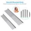 Cafhelp 2 Pack Dog Combs with Rounded Ends Stainless Steel Teeth, Cat Comb for Removing Tangles and Knots, Professional Grooming Tool for Long and Short Haired Dog, Cat and other pets, 6.3IN/7.4IN