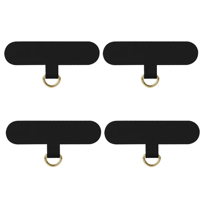 takyu Phone Tether Tab, 4 Pack Universal Phone Safety Tether Connector Without Adhesive Compatible for Most Smartphones (Black)