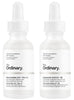 The Ordinary Facial Treatment: Hyaluronic Acid with 2% + B5 (30ml) and The Ordinary Niacinamide 10% + Zinc 1% (30ml) Bundle Face Care Set