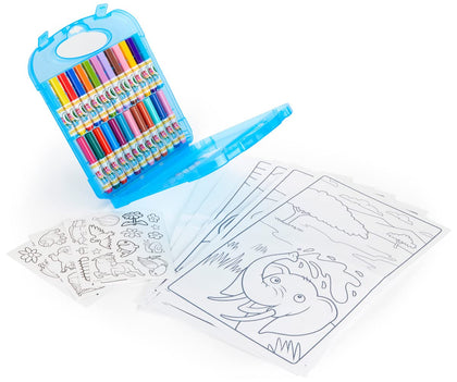 Crayola Color Wonder Mess Free Coloring Kit (50+ Pcs), Includes Carrying Case, Mess Free Markers, Stickers, Coloring Pages, 3+