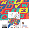 Alphabet & Numbers Rubber EVA Foam Puzzle Play Mat Floor. 36 Interlocking playmat Tiles (Tile:12X12 Inch/36 Sq.feet Coverage). Ideal for Crawling Baby, Infant, Classroom, Toddlers, Kids, Gym Workout