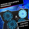 KLIM Wind Laptop Cooling Pad - More Than 500,000 Units Sold - NEW 2023 - Powerful Rapid Action Laptop Cooler - Laptop Stand with 4 Cooling Fans - 2 USB Ports - PC Mac PS5 PS4 Xbox One - Diamond